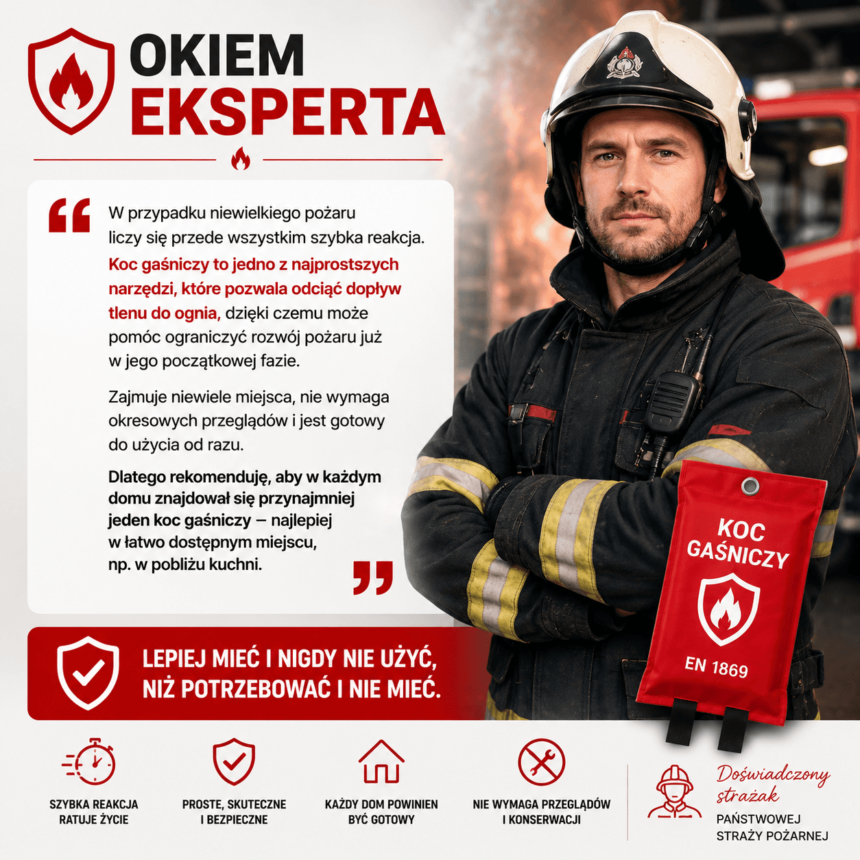 Koc Gaśniczy – Szybka Ochrona Przed Ogniem
