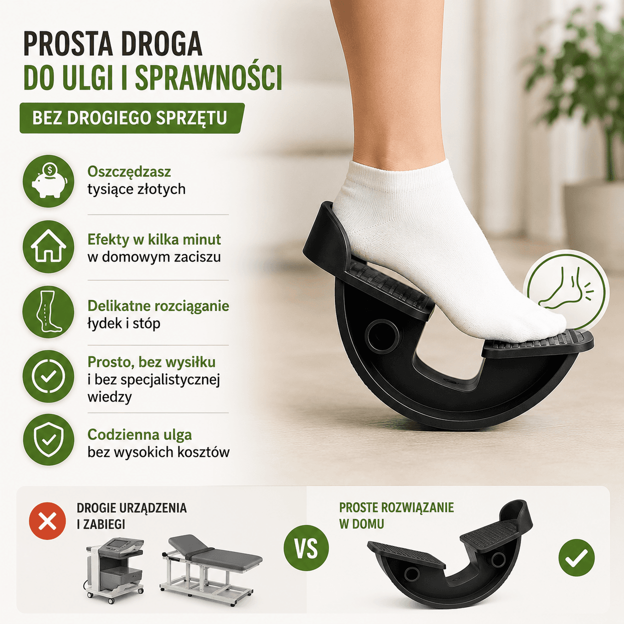 LegRelax™ – wsparcie krążenie i rozciągania stóp, łydek