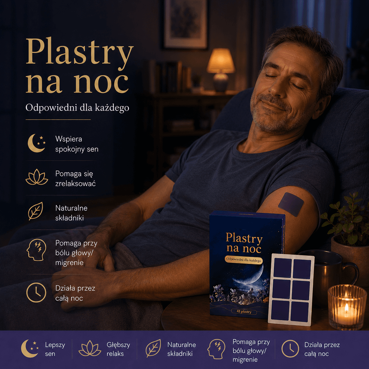 Plastry na noc - spokojniejszy wieczór, lepszy sen każdej nocy