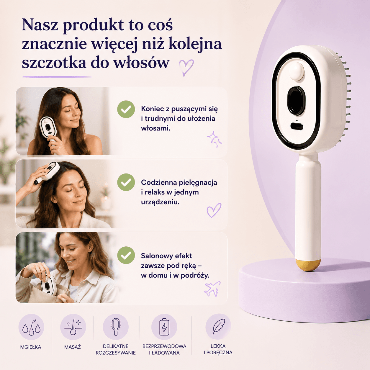 EasyBrush – Gładkie włosy bez szarpania. Nowość!