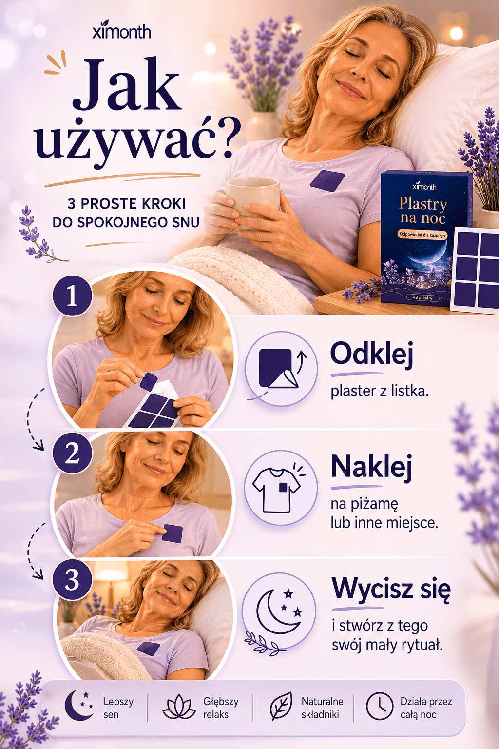 Plastry na noc - spokojniejszy wieczór, lepszy sen każdej nocy
